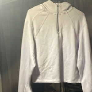 Women's White Zip-Up Top